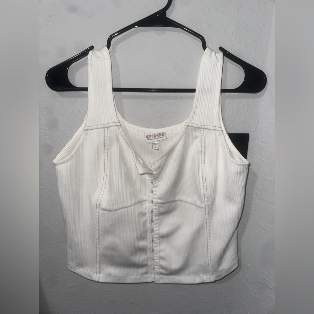 White Corset-Like tank